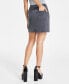 Фото #2 товара Women's Studded Zip-Front Denim Miniskirt, Created for Macy's