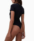 Фото #2 товара Women's Soft Lounge Short Sleeve Shapewear Bodysuit