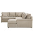 Фото #4 товара Wrenley 138" 3-Pc. Fabric Sectional Chaise Sofa, Created for Macy's