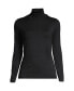 Women's Petite Lightweight Fitted Long Sleeve Turtleneck Top