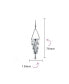 ფოტო #4 პროდუქტის Geometric Art Deco Style Long Bars Dangle Statement Earrings For Women Crystal Accent Stainless Steel