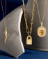 Padlock Paperclip Link Pendant 18" Necklace in 14k Gold-Plated Sterling Silver