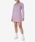 Фото #1 товара Women's Long Sleeve Quarter Zip Sweatshirt Dress