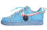 Фото #1 товара 【定制球鞋】 Nike Air Force 1 Low 空军一号 爱情告白火焰 解构浸染 低帮 板鞋 男款 白蓝 / Кроссовки Nike Air Force CW2288-111