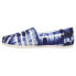 Фото #3 товара TOMS Alpargata TieDye Slip On Womens Blue Flats Casual 10017797T