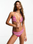 The Frolic malia scallop triangle bikini top in pink