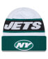 Фото #1 товара Men's White, Green New York Jets 2023 Sideline Tech Cuffed Knit Hat
