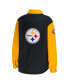 ფოტო #2 პროდუქტის Women's Black Pittsburgh Steelers Snap-Up Shirt Jacket