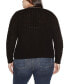 Фото #2 товара Black Label Plus Size Chain Detail Shrug Cardigan Sweater
