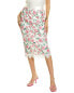 Фото #1 товара Gracia Floral-Lace Slit-Back Bodycon Midi Skirt Women's
