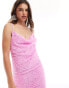 Object textured maxi slip dress in pink Pastelllavendel, 40 - фото #2