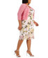 Фото #3 товара Plus Size Crochet Jacket & Floral-Print Dress