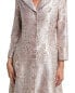 Фото #3 товара Teri Jon By Rickie Freeman Metallic Jacquard Shirtdress Women's Metallic 6