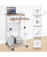 Height Adjustable Computer Standing Desk w/wheels & Footrest