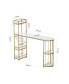 Фото #3 товара 63" Gold-based modern kitchen bar height dining table