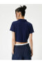 Поло изCrop Koton Slim Fit Blue