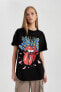 Фото #2 товара Футболка Defacto Rolling Stones Oversize Fit