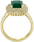 ფოტო #4 პროდუქტის EFFY® Emerald (2-1/5 ct. t.w.) & Diamond (1/2 ct. t.w.) Ring in 14k Gold