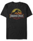 Фото #1 товара Jurassic Park Men's Fiery Gradient Logo Short Sleeve T-Shirt