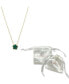 Green Mother Of Pearl Clover Necklace