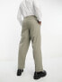 Фото #5 товара New Look relaxed pleat front trousers in khaki