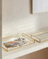 Фото #1 товара Decorative tray with gold rim