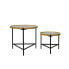 Набор из двух столиков DKD Home Decor Чёрный 64 x 64 x 55 cm 62 x 62 x 55,5 cm