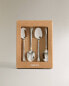 Pack of classic dessert spoons (pack of 4) Серый, 12 x 15 x 2.5 cm - фото #8