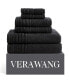 Фото #4 товара Набор банных полотенец Vera Wang 6-шт. с узором Sculpted Pleat Solid из хлопкового махрового полотна