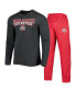 Men's Heathered Scarlet, Heathered Charcoal Ohio State Buckeyes Meter Long Sleeve T-shirt and Pants Sleep Set