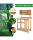 Фото #4 товара Garden Wooden Potting Table Workstation with Storage Shelf