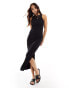 Фото #1 товара New Look racer midi dress in black