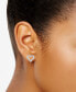 ფოტო #2 პროდუქტის Diamond Heart Stud Earrings (1/2 ct. t.w.) in 14k White Gold