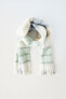 Check knitted scarf