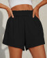 ფოტო #2 პროდუქტის Women's Smocked Paperbag Waist Shorts