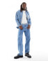 Wrangler relaxed straight baggy fit acid wash jeans in light wash co-ord