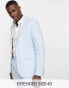 ASOS DESIGN super skinny suit jacket in linen mix in puppytooth check in pink