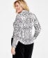 Фото #2 товара Plus Size Snake-Print Long-Sleeve Blouse, Created for Macy's