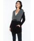 Фото #3 товара Women's 100% Pure Cashmere Long Sleeve 2-tone Double Face Cascade Open Cardigan Sweater