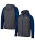 ფოტო #2 პროდუქტის Men's Charcoal, Navy West Virginia Mountaineers Good On You Raglan Full-Zip Jacket