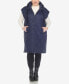 ფოტო #5 პროდუქტის Plus Size Diamond Quilted Hooded Puffer Vest