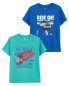 Фото #2 товара Toddler 2-Pack Trucks Graphic Tees 2T