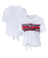Women's White Washington Nationals Front Tie T-shirt