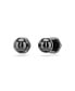 ფოტო #3 პროდუქტის Round Cut, White, Ruthenium Plated Numina Stud Earrings