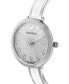 ფოტო #4 პროდუქტის Women's Swiss Crystalline Delight Stainless Steel & White Bangle Bracelet Watch 32mm