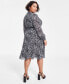 Фото #2 товара Plus Size Animal-Print Kate Midi Dress