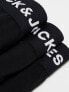 Jack & Jones 3 pack trunks in black with logo waistband