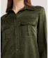 Women's Sandwashed Silk Shirt With Epaulettes