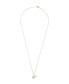 ფოტო #3 პროდუქტის Cultured Freshwater Pearl with Diamond Flower Pendant Necklace in 14K Yellow Gold