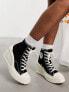 Converse Chuck 70 De Luxe wedge Hi heel trainers in black